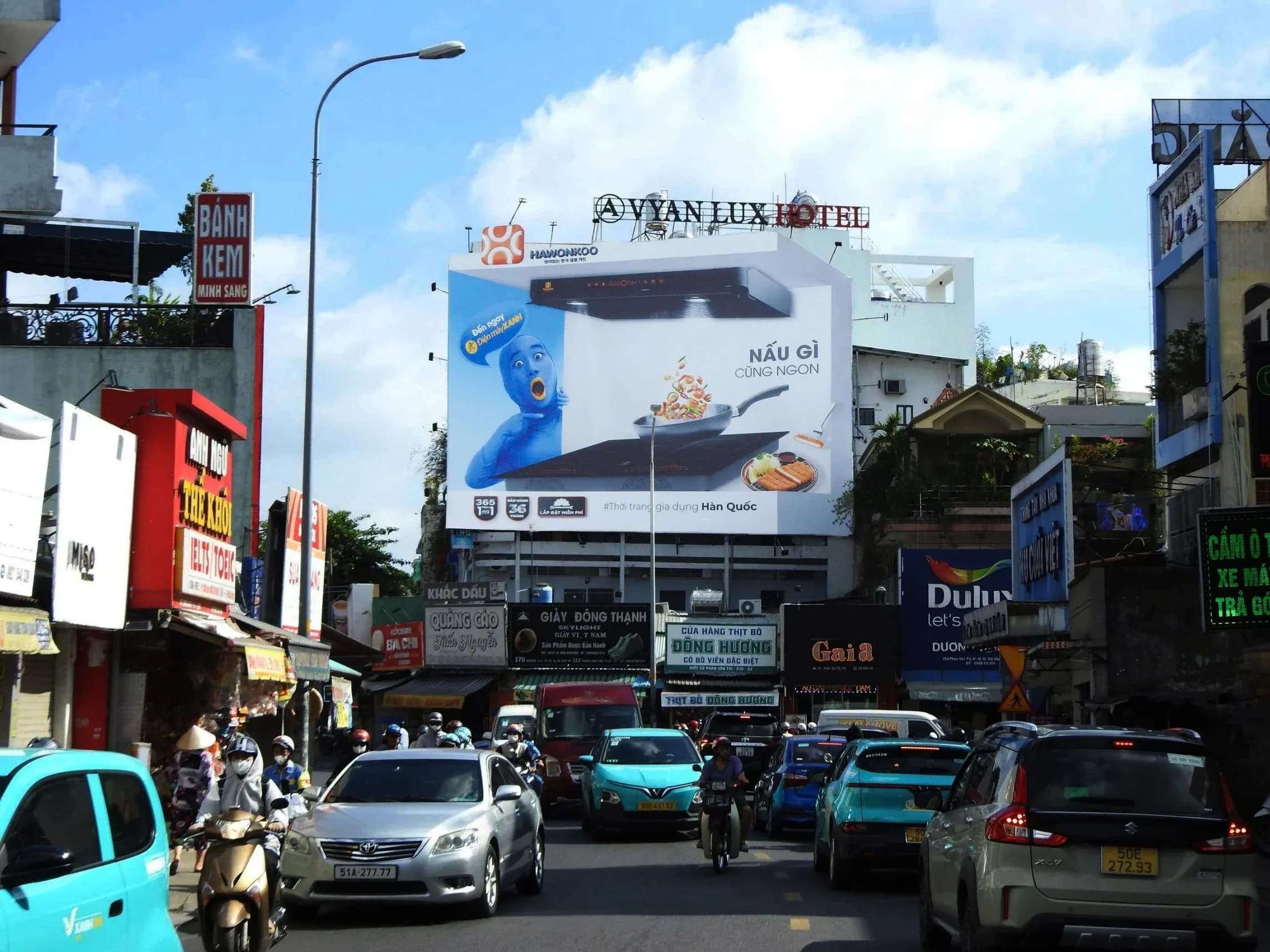 Phối cảnh Hawonkoo × Điện Máy Xanh ban ngày – 186 Thống Nhất, TP. Hồ Chí Minh